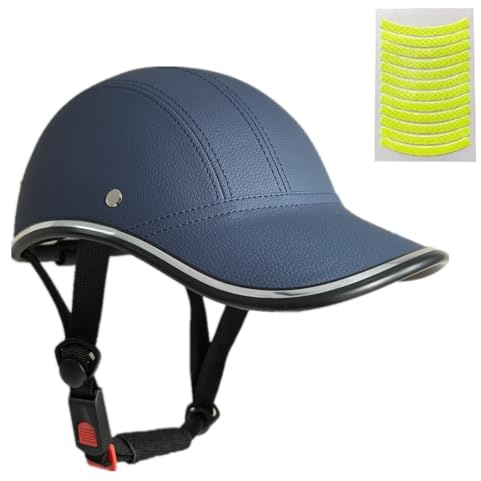 Bicycle Helmet PU for Adults Small/Large Baseball Cap Bike Helmet for Women and Men Adjustable Safe Sunshade 21.7-24.4 INCH Bike Cycling Helmets (Dark-Blue, Large)