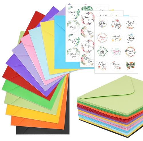 Briefumschläge (Bunt, C6) | Umschläge für Geburtstage, Hochzeiten, Weihnachten