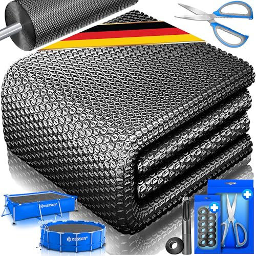 KESSER® Film solaire de piscine 400 µm, Bâche solaire ronde 549 cm, Bâche de protection solaire flexible à découper, Bâche pour chauffage de l'eau, Bâche solaire pour chauffage de l'eau, Couverture