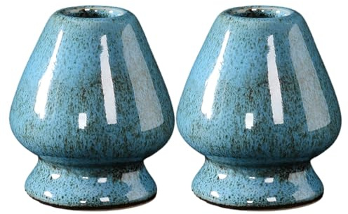 Soporte de cerámica hecho a mano para batidores de té y batidores de té, accesorio de ceremonia de té tradicional, elegante decoración de casa de té, herramienta de preparación de matcha amigable para