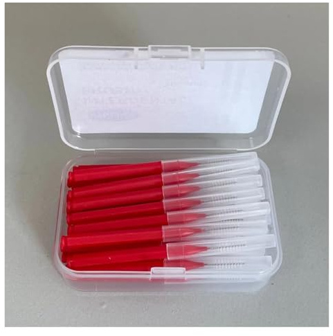 Handzahnbürste 30Pcs Interdental Care Teeth Whitening Interdentalreiniger Zahnbürste Mundhygiene-Tool Bürste(1.0mm red 30pcs)