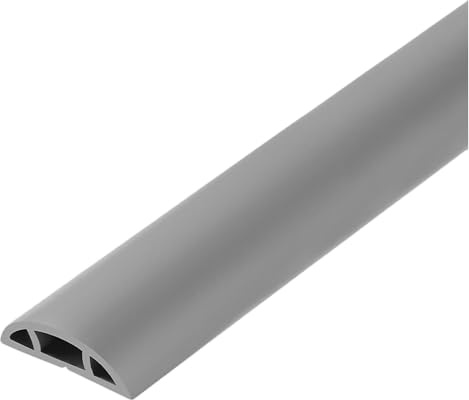 Canaleta Cables Suelo, Pasacables Suelo, Organizador de Cables ignífugo de 3 m, fácil de Instalar y cortable con Adhesivo, Ideal for Exteriores e instalaciones industriales.