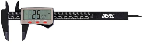 UNIPEC 6″ Digital Caliper – Large LCD, Metric/Imperial/Fraction, 0.0005 in / 0.01 mm, 4-Mode Measure (Outside/Inside/Depth/Step), Hard Case