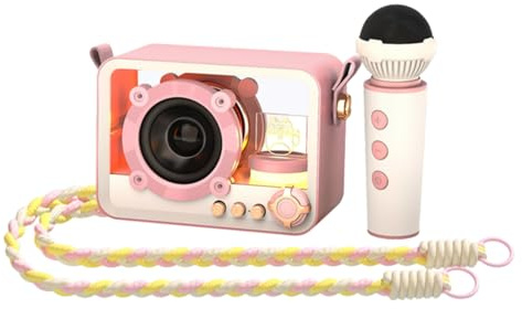 RiToEasysports Machine de karaoké avec 2 Micros sans Fil, Haut-Parleur Portable 5.3 avec Batterie 650 MAh pour Les Fêtes à la Maison, Le Camping en Plein Air, Les Voyages (Micro Unique)