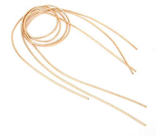 ZDETGU Koppartråd för Broderi och Sömmar 1,5 Mm Glänsande Gör-det-själv-sömnadssnöre Flexibel Hantverkstråd för Dekorationer och Projekt (Mörk guldtråd)