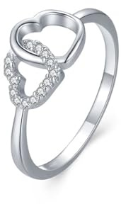 Tolldek Solitärring Gelbgold 18K 750, Herz Verlobungsring mit Diamant Echt Gold Schmuck, Partnerringe PT950 Platin, Gr.47-65