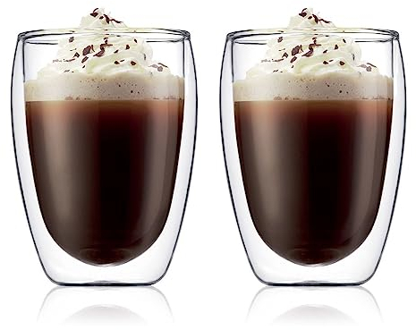 Bodum Pavina - Set de 2 Vasos térmicos, 0,35 l, borosilicato, Transparentes