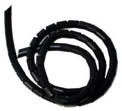 Cable-Tex Gaine pour câbles en spirale Noir 6 mm x 5 m