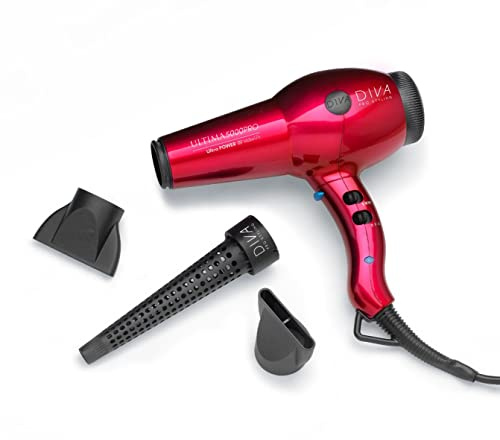 Diva Pro Styling Ultima 5000 Dryer with Styling Wand - Red