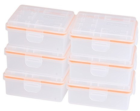 Newmowa 6pcs Custodia/supporto batteria per Canon LP-E6 Nikon EN-EL15 Panasonic DMW-BLF19