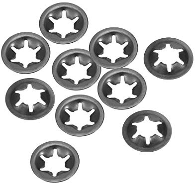sourcing map Rondelle de Blocage M12 Rondelle de Verrouillage 11.2mm I.D. 25mm O.D. Interne Dent Pousser Vitesse Clips 65Mn Noir Oxyde Finition 10pcs