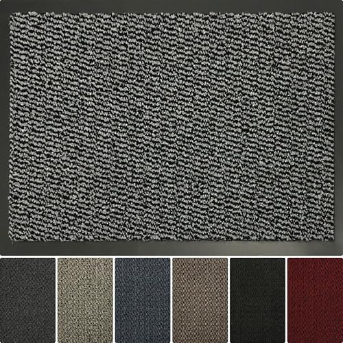 Serdim Rugs Bar Gris argenté 60 x 120 cm Tapis de Protection antidérapants avec Bords en Caoutchouc, Polypropylène, 60x120 cm Rectangle