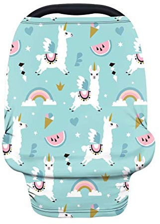 chaqlin Babyschalen-Überdachung für Baby-Mädchen, hübsche Alpaka-Überzüge, vielseitig verwendbar, für Stillen, Einkaufswagen / Hochstuhl / Buggy, Unendlichkeits-Schal