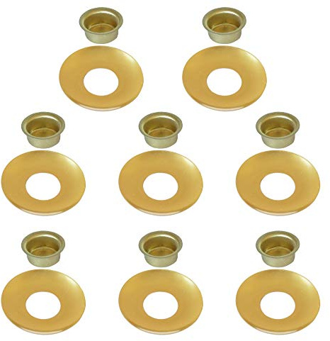 Auswahl Sorte + Menge - Kerzentülle Kerzeneinsatz Kerzenhalter Tropfenfänger aus Metall, für Baumkerzen, Puppenkerzen, Pyramidenkerzen Tafelkerzen u. Teelichter - 8 Stück Tülle + Tropfenfänger 14 mm