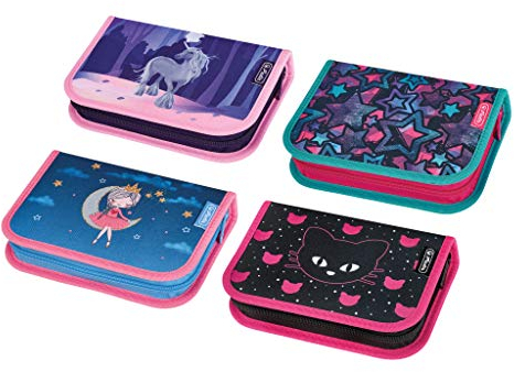 herlitz 50032860 Schüleretui leer Girls Mix II, Motive sortiert (keine Auswahl möglich!), 1 Stück