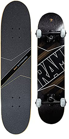 Ram Skateboard Komplettboard Holzboard Kinder Erwachsene Ahorn Funboard ABEC-7 Torque Onyx