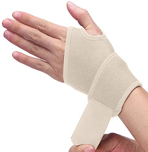 Waxden Handgelenkstütze für Sport und Alltag, Handgelenk-Kompressionsbandage zur Schmerzlinderung, Wrist Wrap für Damen und Herren, Einheitsgröße für linke oder rechte Hand, einzeln (Hautfarben)