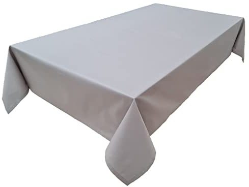 Hochwertige Tischdecke Tischwäsche aus 100% Baumwolle Kollektion Konzept, Farbe & Größe wählbar (Tischdecke - 150x300cm, Lichtgrau)