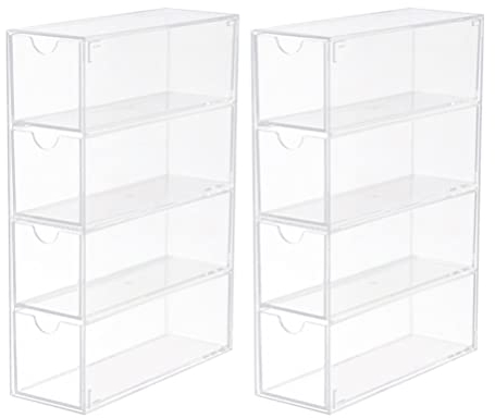 Alipis 2stücke Sonnenbrillenetui mit Vierlagigem Aufbewahrungsbehälter Transparente Brillenbox für Sortierung und Schutz Kompakte für Schreibtische