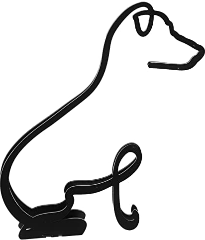 Yardwe Geometrisches Tier Hund Minimalistische Kunst Skulptur Metall Abstrakt Linie Handwerk Hund Statue Geometrisch Hund Strichzeichnung Kunst Statue Für Wohnzimmer Home Office S
