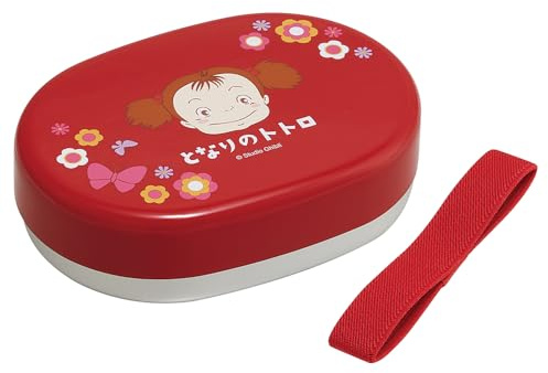 Skater NALB3-A Boîte à déjeuner en aluminium pour enfants, petit, 280 ml, Mon voisin Totoro, Studio Ghibli, boîte à bento Mei, ceinture à déjeuner, fabriquée au Japon