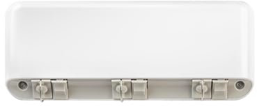 Avilia Tendedero retráctil con 3 Hilos, Ideal para Interiores y Exteriores, de ABS y Nailon, Cuerdas de 15 m y Base de 28,5 x 11,5 x 3,5 cm, Blanco y Gris