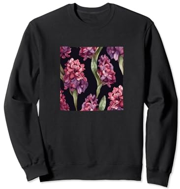Motif floral sauvage aquarelle jacinthe Sweatshirt