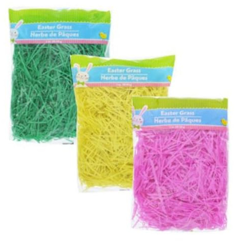 Easter Basket Grass Plastic Easter Tissue Paper Reusable Shredded Easter Grass for Gift Bags Wedding Basket Filler Easter Decorations Green Yellow 3Pcs