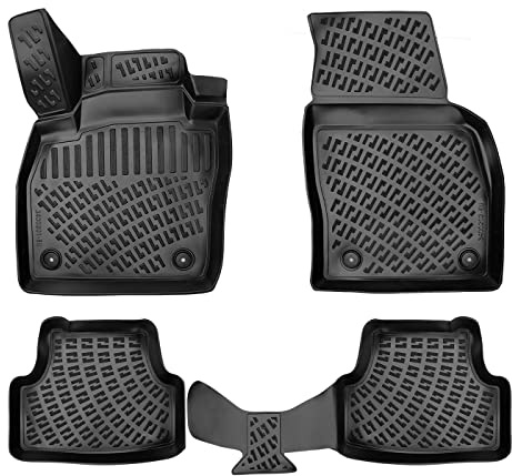 fussmattenprofi.com 3D Gummimatten Set für VW TAIGO Baujahr ab 2021 | Extra Hoher 5cm Rand Allwetter Auto Fussmatten I TPE Geruchlos rutschfest Fußmatten Zubehör