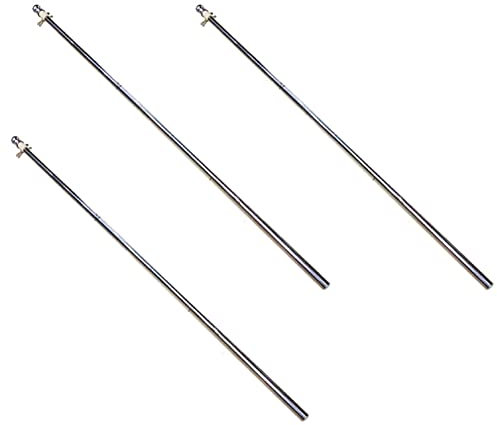 TsoLay 3X Fahnenmast, Fahnenmast Aus Rostfreier Stahl, Rostschutz Fahnen Halter (Nur Silber Mast)