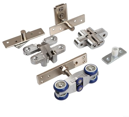 Accessoires de quincaillerie pour porte pliante fiable, convient pour les portes en bois, matériau en alliage de zinc