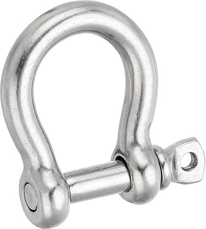 PATIKIL Manille à Goupille à Vis 14mm 9/16 2425Lb, Manille à Nœud Forgée en Acier Inoxydable 316, Qualité Marine pour Chaînes, Câbles Métalliques en Extérieur, Argenté