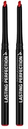 Manhattan Lasting Perfection Lipliner, Fb. 24 Red Diva, langanhaltender und deckender Konturenstift, 2 g, 1 Stück (2er Pack）