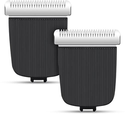 2 Pack Replacement Blade for Manscaped The Lawn Mower 4.0 3.0 2.0 Electric Groin Hair Trimmer, Lawnmower Hygienic Snap-in Replacement Clipper Blades, Black