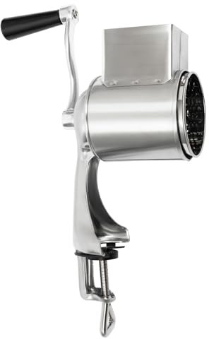 Rallador manual de verduras de acero inoxidable, rallador de patatas, rallador de verduras con manivela y 5 tambores, multifunción, rallador de pepinos, rallador de cocina, rallador para verduras,