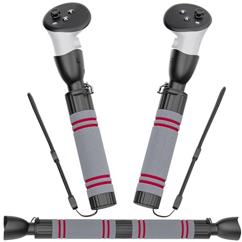 Handle Accessories for Meta Quest 3, TanReginal Gorilla Tag Long Arms for Meta Quest 2 Controller, Dual Handles Extension VR Sticks Compatible with Oculus Quest 3S for Beat Saber More Games