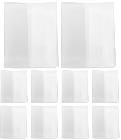 NUOBESTY 10 pz copertina libro manica trasparente carta da imballaggio trasparente copertura notebook riviste copertine trasparenti rilegature protezioni di carta trasparente protezione libro manica