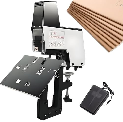 SAIYERUS Grapadora Eléctrica Rápida Automática 106E, Grapadora Plana y de Sillín Eléctrica de Alta Resistencia, Grapadora Eléctrica de Mesa A3, Fuerza Ajustable, Capacidad de 2-40 Hojas,220V
