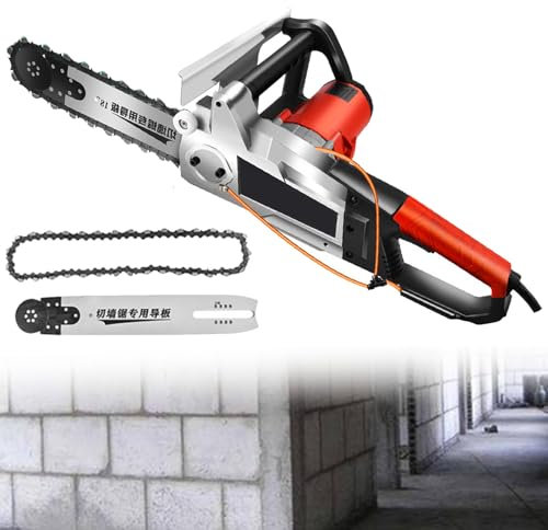 Scie à chaîne électrique pour béton, alimentation en eau humide, dépoussiérage, scie à béton portative avec pompe à eau, chaînes/guide-chaîne, pour couper le béton, les barres,Single Chain-480