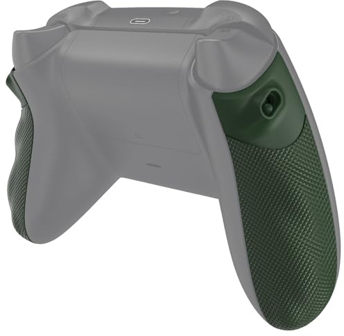 eXtremeRate Flexor Rubberized Side Rails Grips Trigger Stop Kit for Xbox Series X/S Controller, Anti-Slip Ergonomic Trigger Stopper Handle Grips for Xbox Core Controller – Deep Pine Green