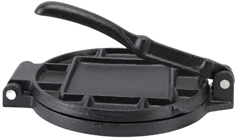 Macchina per tortilla in ferro, pressa per pancake compatta rotonda da 7,3 pollici, pressa in ghisa resistente per, uso domestico e campeggio