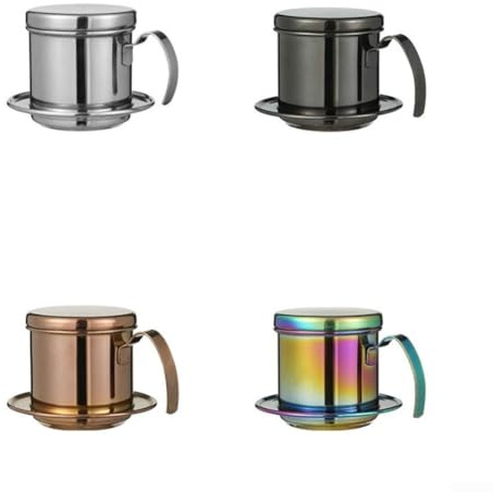 Moka vietnamita dal design efficiente per l'estrazione del caffè ricco e saporito (oro rosa)