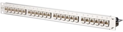 METZ CONNECT C6Amodul 24 Port 180°M 1HE Edelstahl