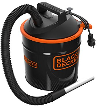 Black+Decker BXVC20TPE Aspirador de Cenizas (900 W, 18 l) con Sacudidor de Filtro