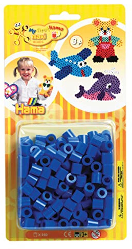 Hama 8609 - Maxi Bügelperlen Maxiperlen, ca. 250 Perlen, hellblau