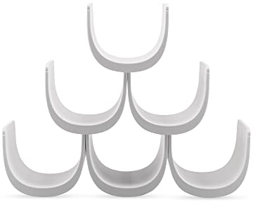 Alessi Noè| GIA13 W - Flaschenregal in Modulbauweise Design, Thermoplastisches Harz, 34,5 x 15,5 x 27,5 cm, Weiß