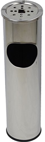 Aschenbecher Standaschenbecher Mülleimer Edelstahl 54cm