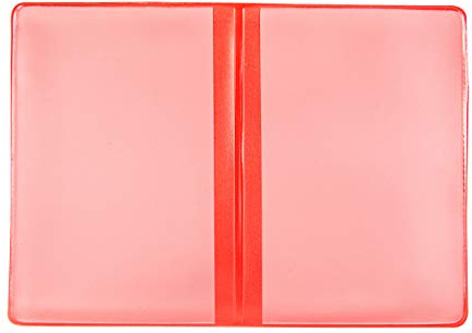 AUSWEISMAPPE AUSWEISHÜLLE AUSWEISETUI (Rot - 2 Fächer) Schwarz Blau Weiß Transparent Etui Mappe Hülle Kartenhülle Fahrzeugpapiere Schutzhülle KFZ Schein Fahrzeug Papiere Auto - Made in Germany