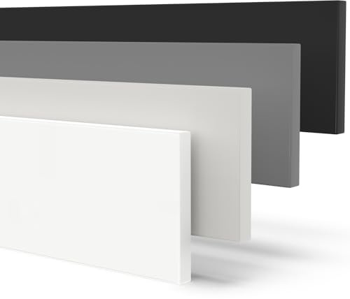 X57 Geschirrspülersockel Sockelleiste 19mm voll-, teilintegriert und nach Maß (Weiß, 594x95mm)