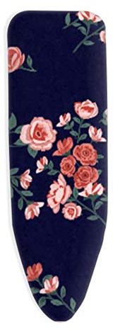 Padtrca Bügelbrettbezug, Verschönern-Bügelbrett, Beständig, für Dampfbügeleisen, 100% Baumwolle, Anpassbarer Bügelbrett Bezug, 125x45cm,Vintage Blume
